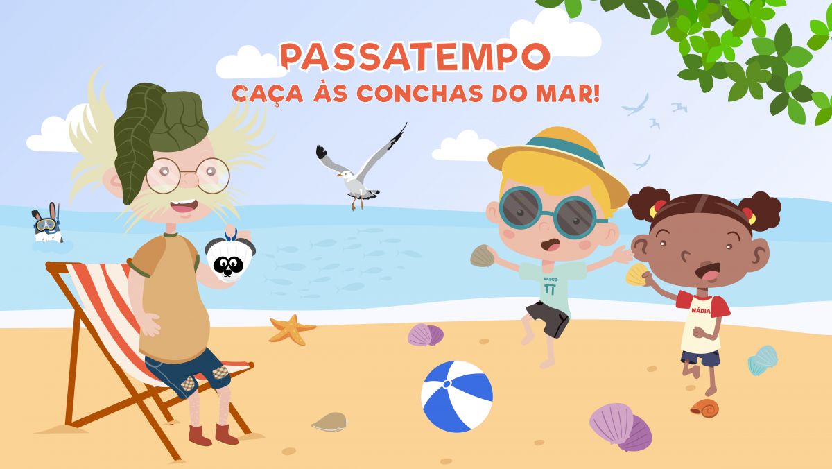 Passatempo Caça às conchas do mar!